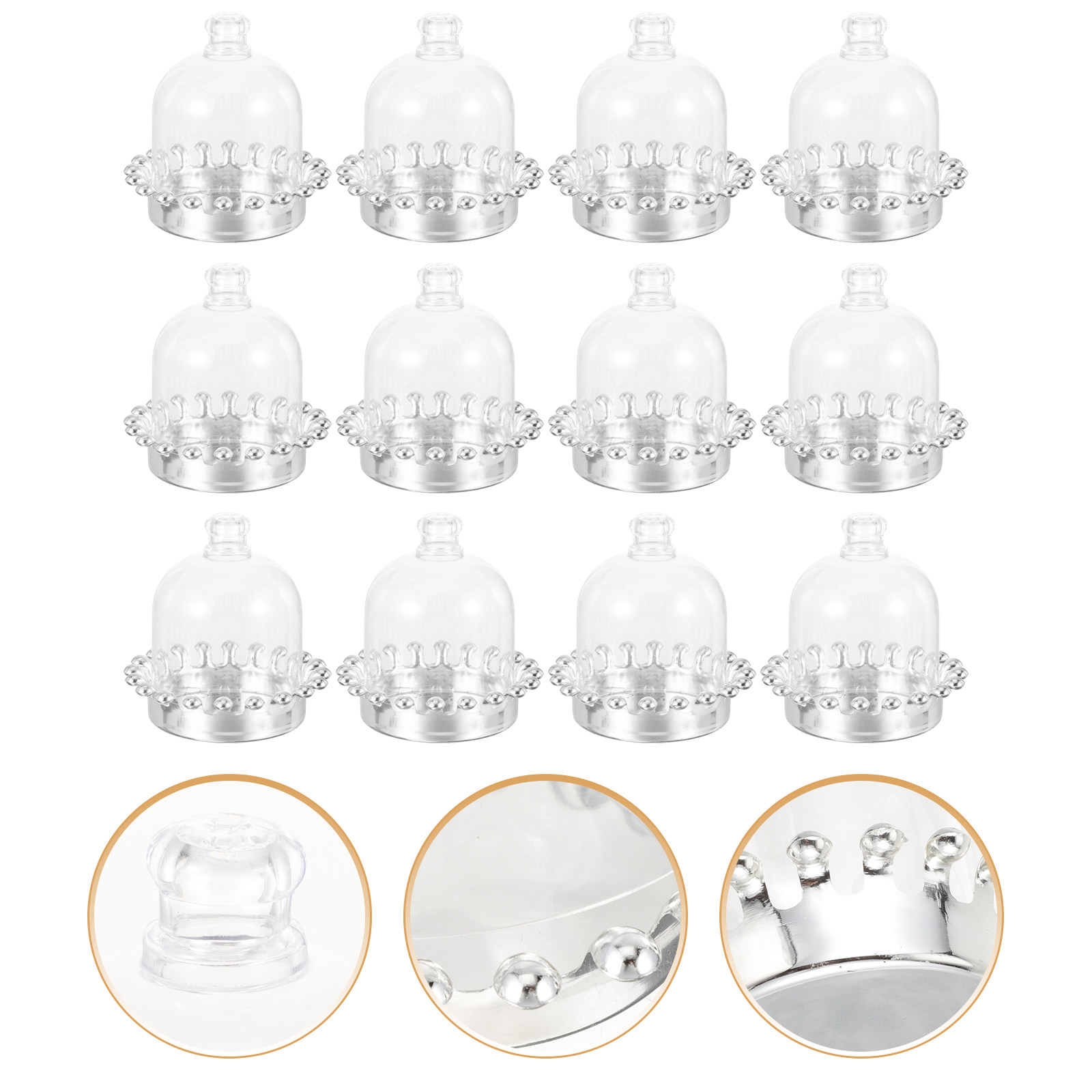 12Pcs Cake Stands Dome Cover T - đánh giá và giá Plastic Dome Clear