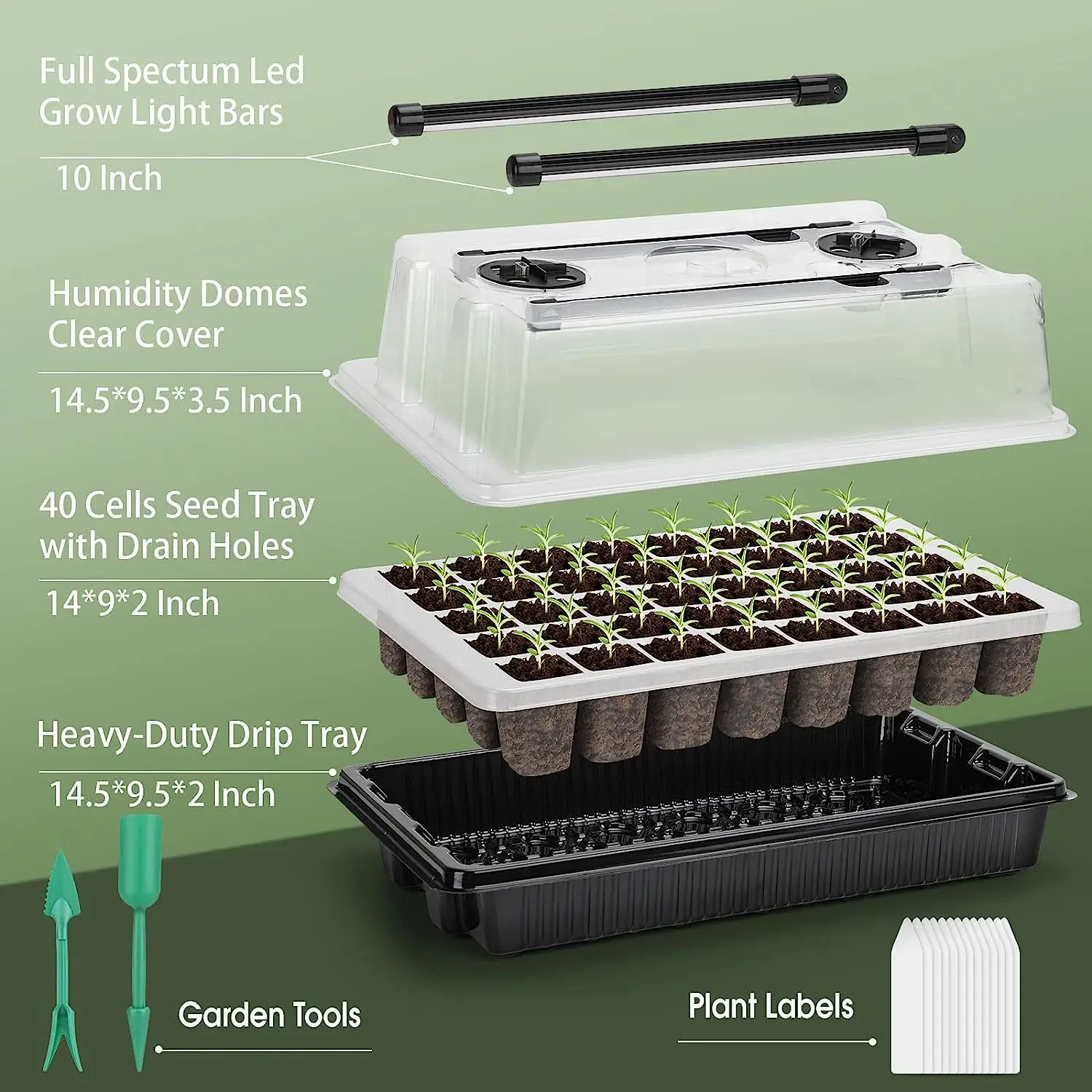 1 Set, Seed Starter Trays With - đánh giá và giá Humidity Dome Kit