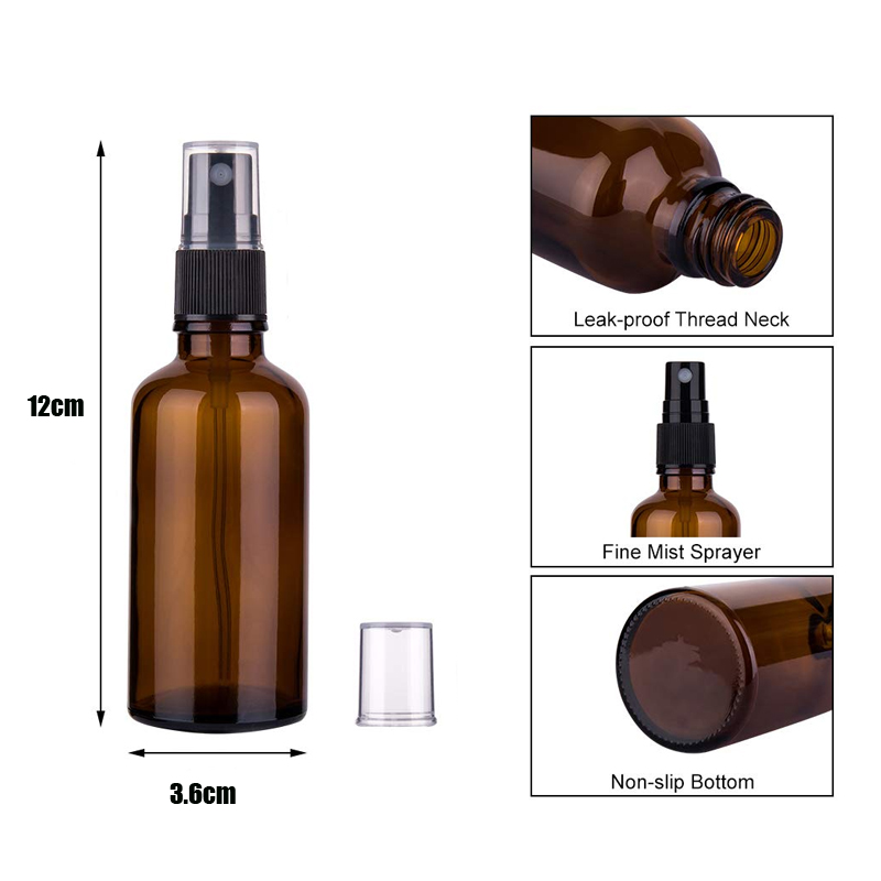 4 50Ml Hổ Phách Kính Chai Xịt  - đánh giá và giá Misting Bottle Fine
