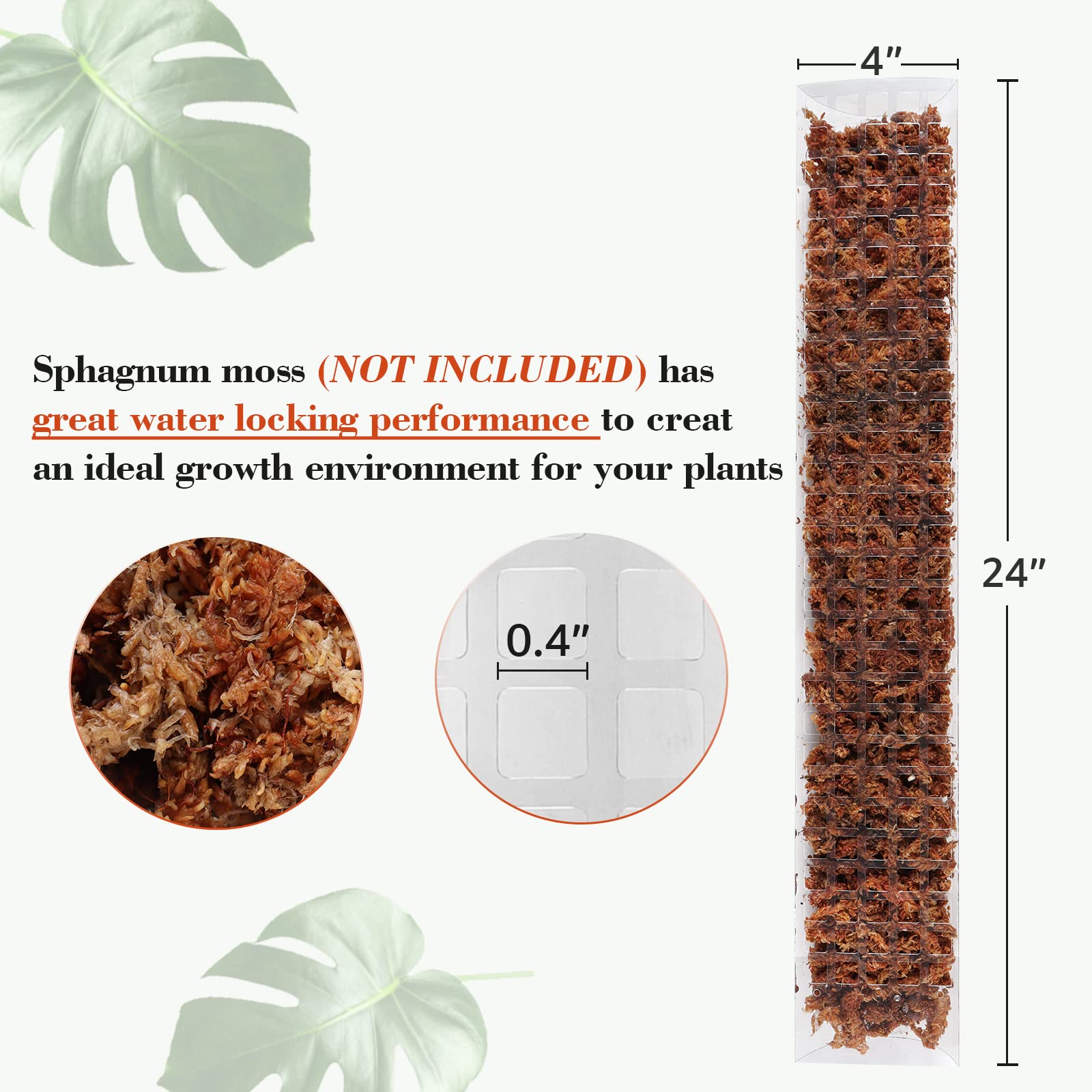 2/4/6Pcs Moss Pole Plastic Pla - đánh giá và giá Sphagnum Moss Dry